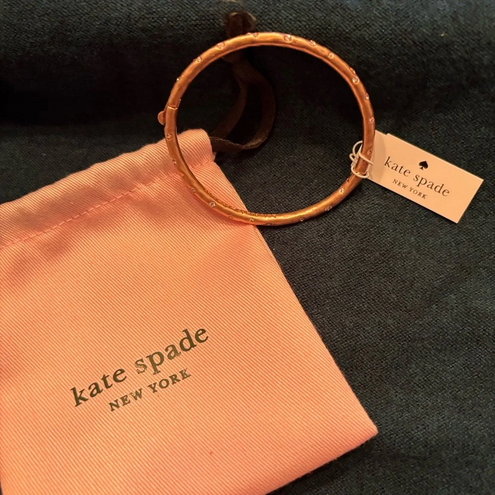 Kate Spade New York Cubic Zirconia Bangle Bracelet- NWT- Rose Gold - Picture 5 of 8